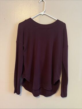 Athleta Long Sleeve Boatneck Top in Plum